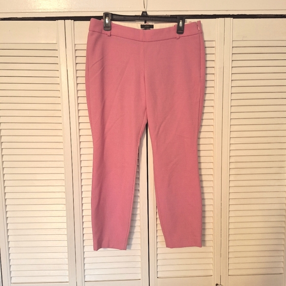 J. Crew wool blend pink minnie crop pants sz 8 *F - Picture 2 of 7